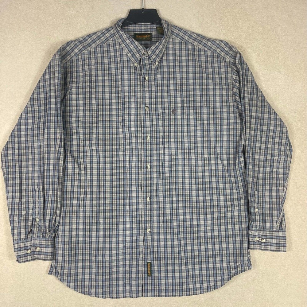Timberland Weather Gear Mens XL Long Sleeve Button Up Shirt Multicolor Plaid‎